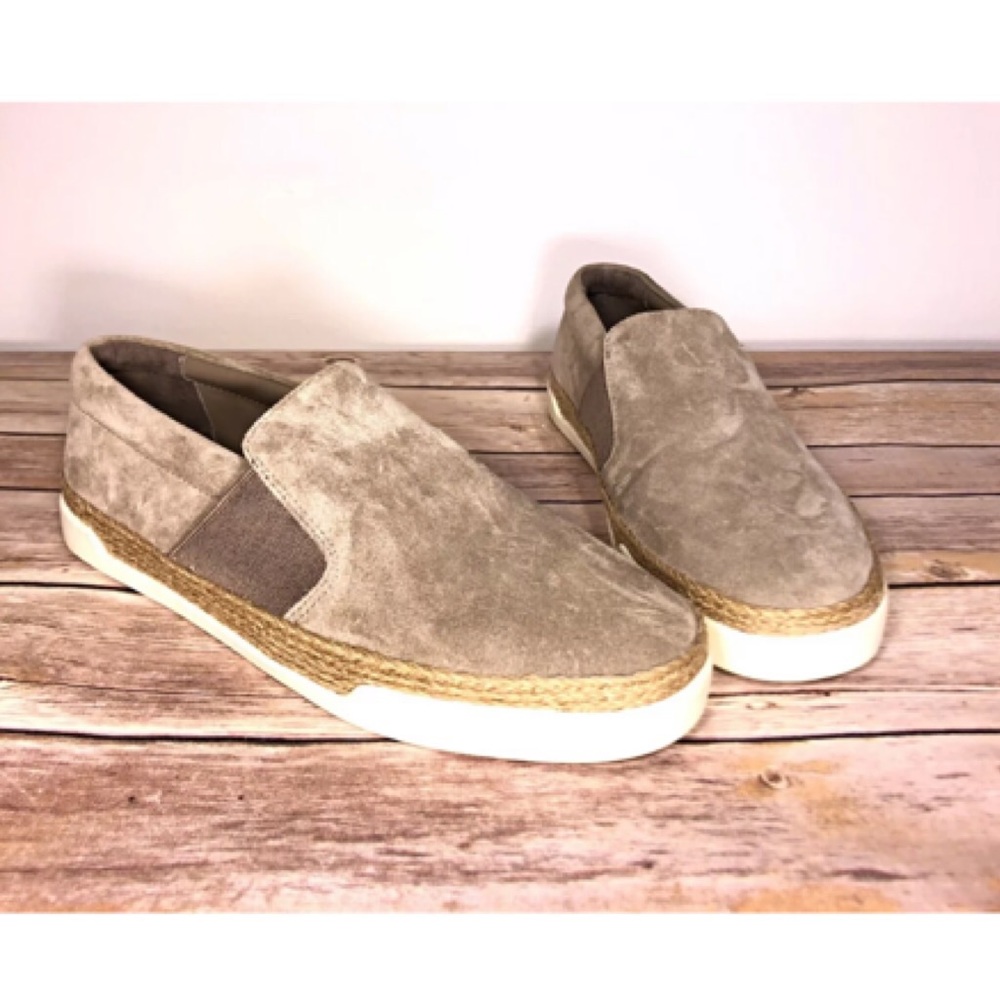 Vince Acker Suede Woodsmoke Slip On Espadrile